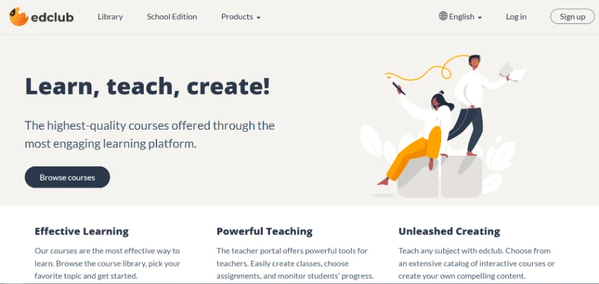 Edclub: Comprehensive Online Education Platform Offering Typing, Vocabulary Spelling, and Digital Citizenship Courses
