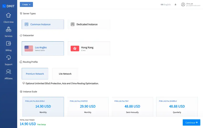 Get started with Dmit.io high-performance VPS: only 