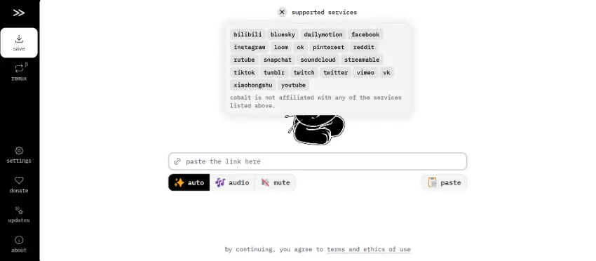 Cobalt.tools: Free Ad-Free Video Downloader Supporting YouTube, TikTok, Instagram, and More