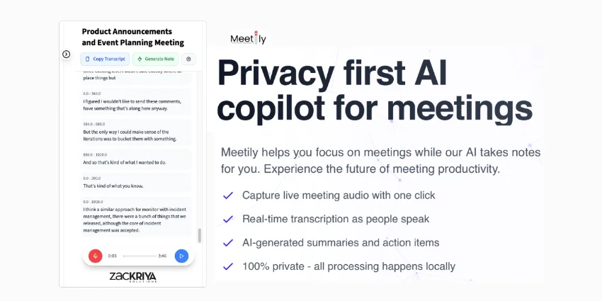 meeting-minutes 开源的 AI 会议助手