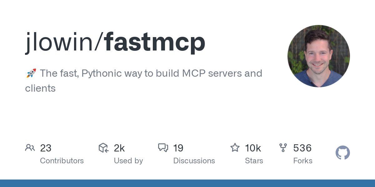jlowin/fastmcp A better MCP Python framework