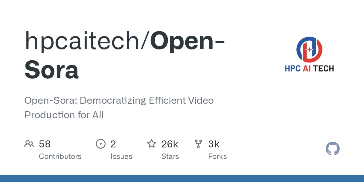 hpcaitech/Open-Sora new open source video generation model