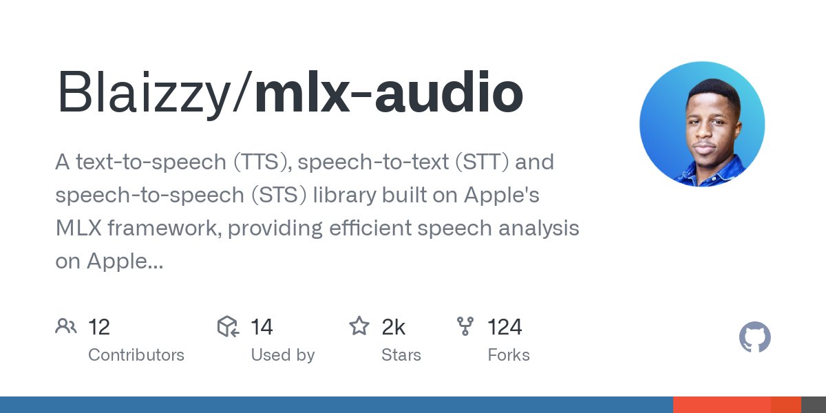 MLX-Audio: Text-to-Speech for Apple Silicon
