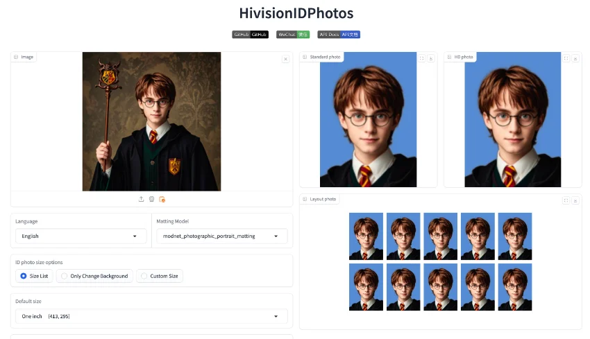 HivisionIDPhotos Lightweight AI ID photo maker