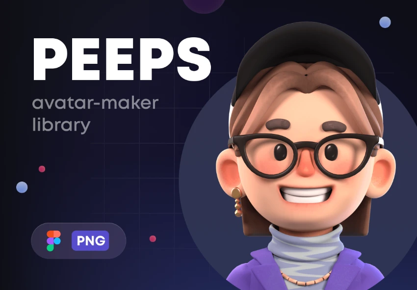 Peeps: Free 3D Avatar Generator by UI8