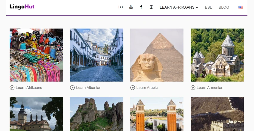 LingoHut: Free Online Language Learning Platform Supporting 50+ Languages, No Registration Required